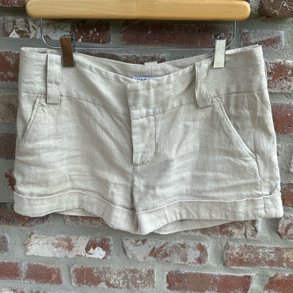 Alice and Olivia gold shimmer shorts size 2. EUC